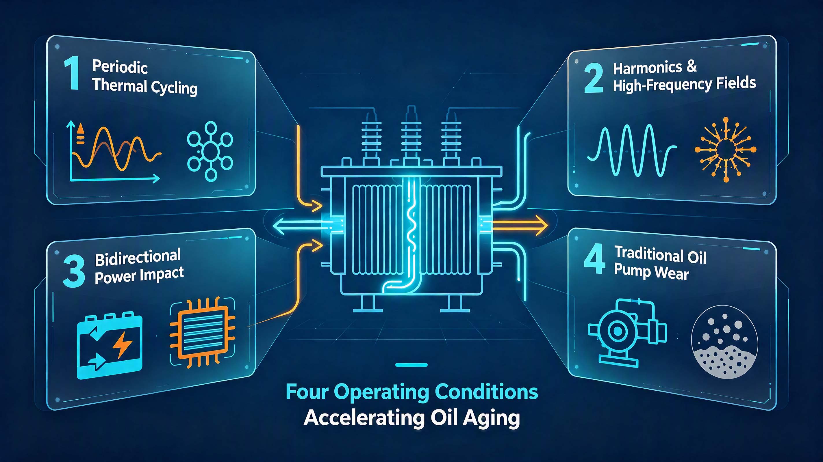 Four Conditions Accelerating Transformer Insulating Oil Aging Четыре условия, ускоряющие старение изолирующего масла трансформатора