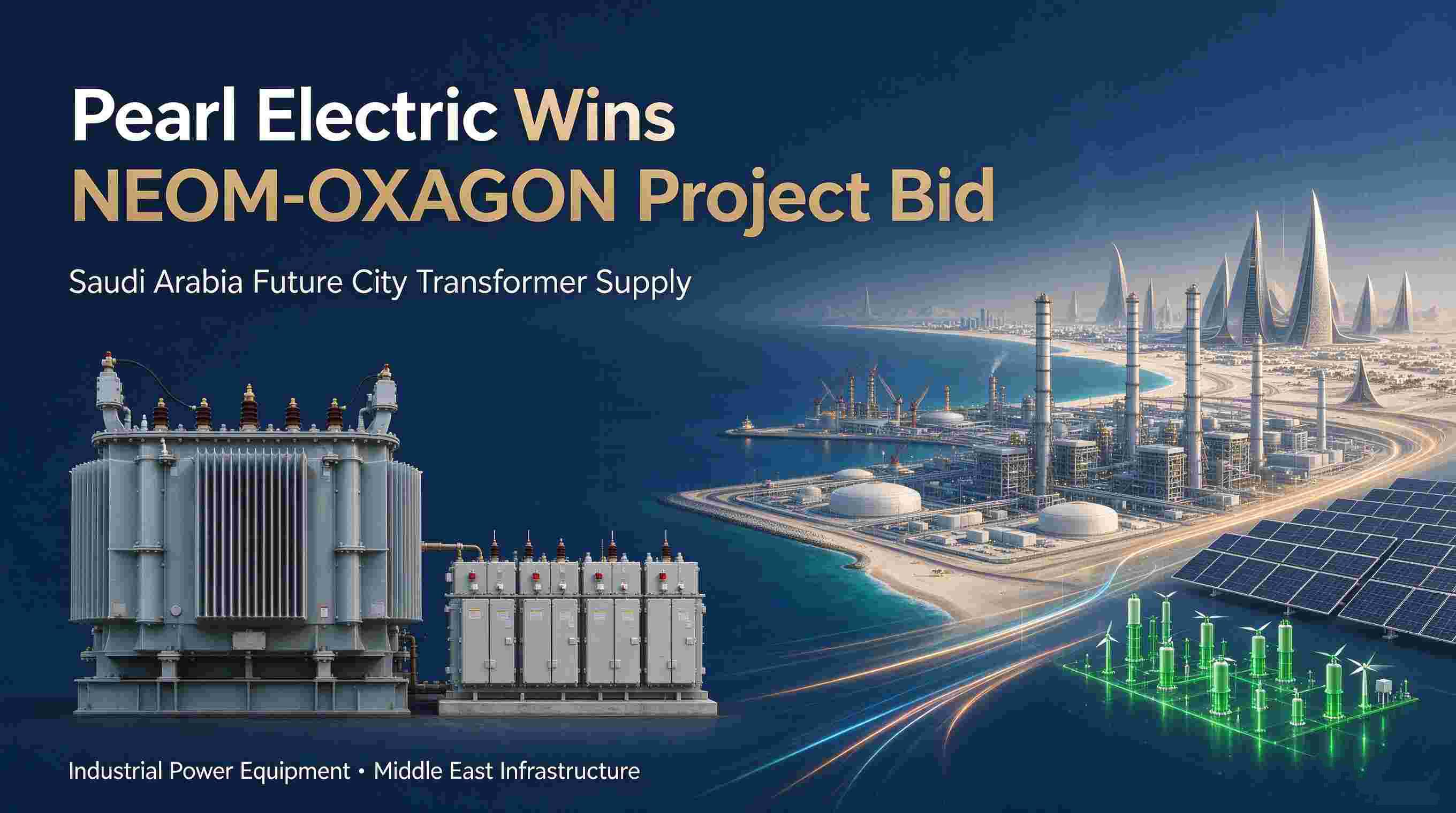 Pearl Electric Custom-Engineers Power Transformers for the NEOM-OXAGON Industrial Project Силовые трансформаторы компании Pearl Electric для промышленного проекта NEOM-OXAGON